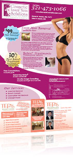 Cosmetic Laser Solutions' Full Page Ad | Spanish | English